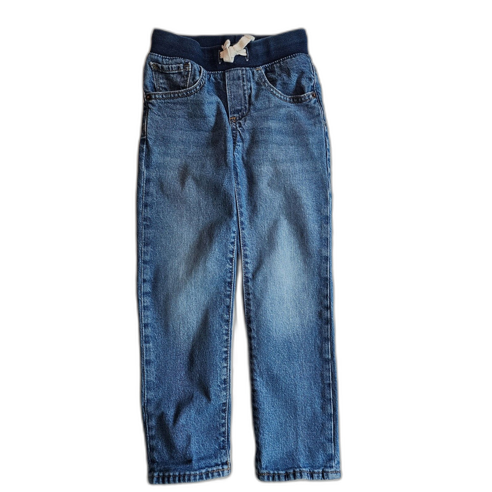 Gap Denim Unisex Kids Slim Cotton Jeans w Comfort Drawstring Waist sz 5